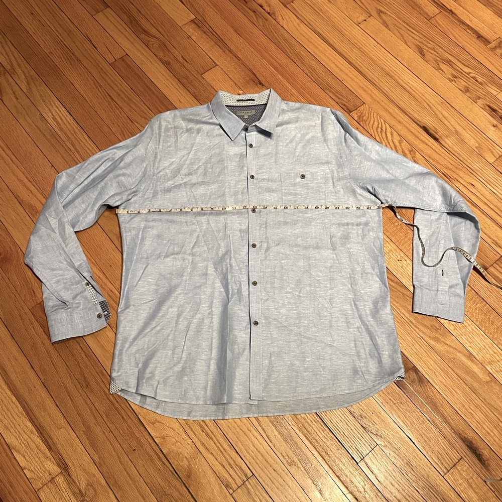 NWOT Linen Rollup Coastal Cottage Western Colorful Business Dress Shirt Wedding